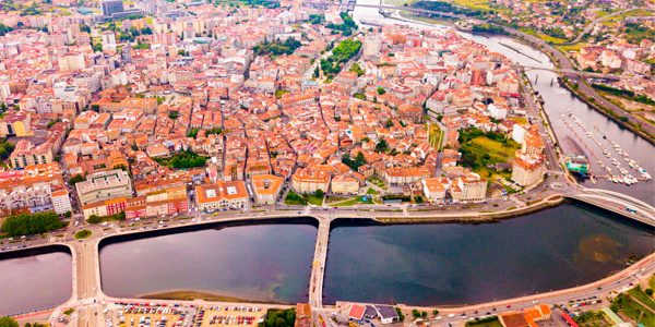 Vista aérea de Pontevedra